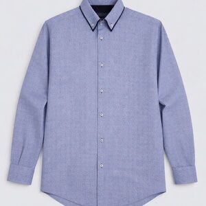 Zara Men's Blue Dress Shirt Slim Fit Size XL